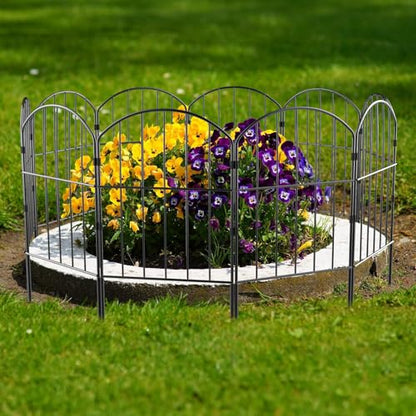 VANCASTLE Decorative Garden Fence Outdoor, 20ft (L) x 24in (H), 19 Panels - style: Design Classic- 19P