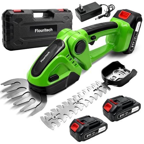 Cordless Hedge Trimmer, Battery Powered Hedge Trimmer with 2*21V Batteries