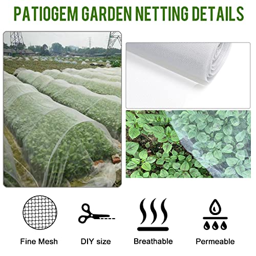 Fine Mesh Garden Netting for Protection, 8'x33' Vegetable Crop Covers Netting for Protect Fruits, Plants, Flowers, Greenhouse Cover Net, Patio Gazebo Screen Barrier - color: 8ft X33 Ft