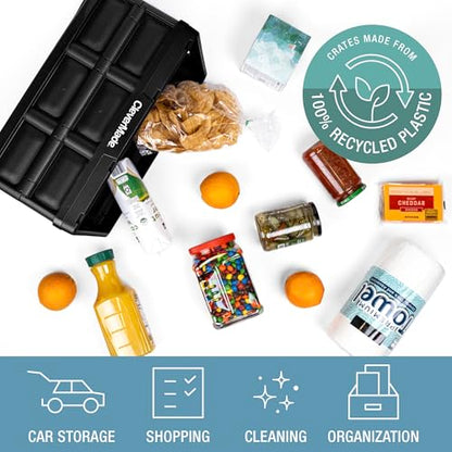 CleverMade Collapsible Storage Bins, 32L 3 Pack, 66 lb Stackable, Ocean - color: Ocean, size: 32l - 3 Pack