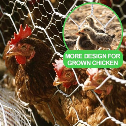 Amagabeli Chicken Wire Fencing 36inchx50ft Hexagonal Poultry Netting Galvanized Mesh Fence Chicken Netting Rabbits Pets Dog Cat Vegetable Garden fencing Barrier - size: 1" 36"x50'