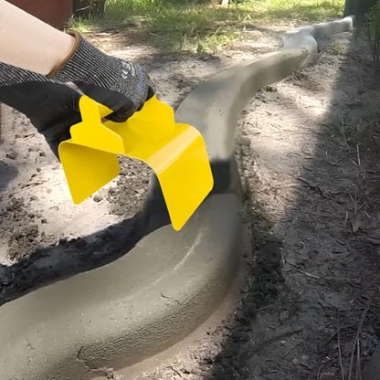 Concrete Curb Trowel, Garden Edging Curb Trowel Concrete Tool, Concrete Curb Trowel Edger, Landscape Curb Trowel with Putty Knife (Bevel Edge)