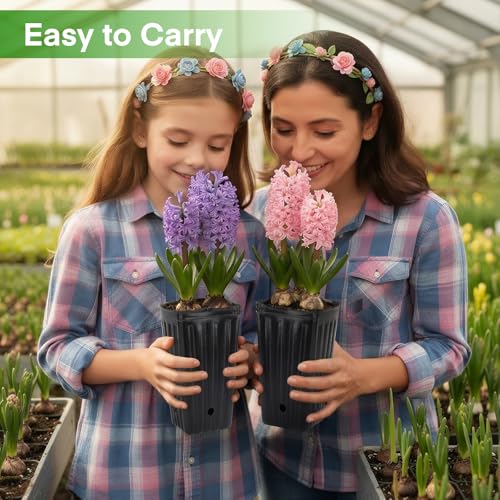 50PCS Tree Pots - 7.9" H x 3.9" W Tall Nursery Pots for Plants Indoor or Outdoor Gardening, Tall Planters with Drainage Holes - size: 7.9" H x 3.9" W