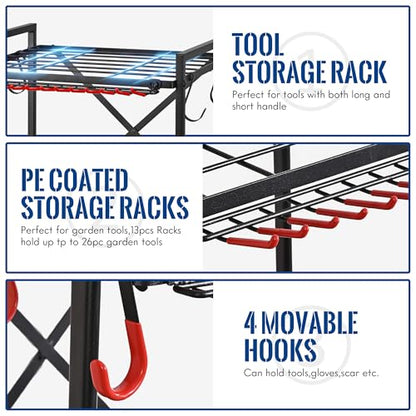 Mythinglogic Rolling Garden Tool Organizer for Garage and Yard Tools - size: Small Tower