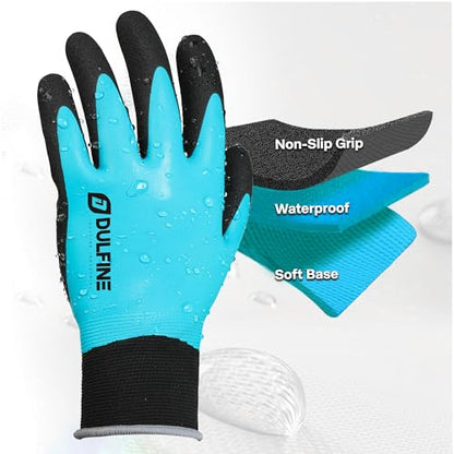 DULFINE Waterproof Touch Screen 1/3 Pairs Work Gloves for Men & Women - size: X-Large