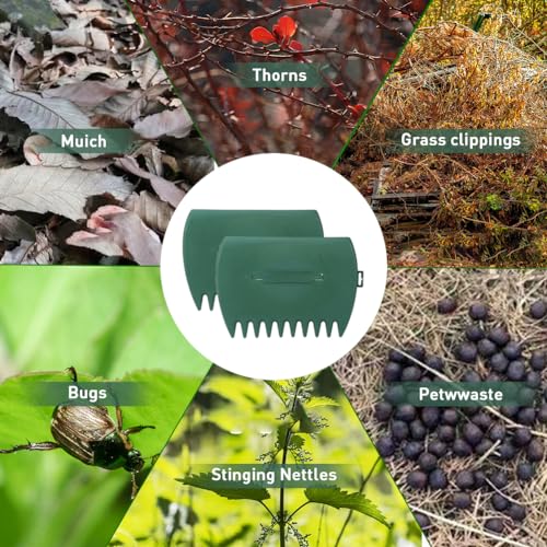 2pcs Leaf Scoops Hand Rakes, Leaves Grabber, Lightweight Leaf Picker Upper