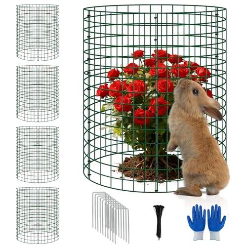 4 Pack 12x16 Inch Plant Protector Cages, Metal Garden Cages for Animals - color: 4 Pack, size: 12x16 IN