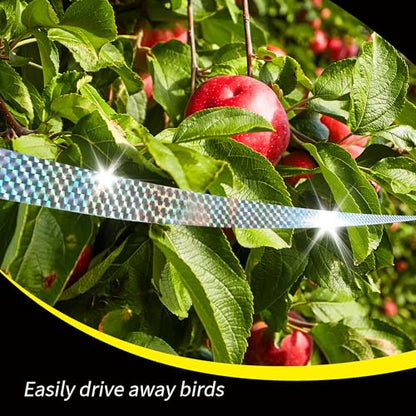 Bird Scare Tapes 500FT*2 Reflective Flash Tape for Birds, Bird Scare Device Double Side Ribbon Scare Birds Away for House, Garden, Yard, Orchard, Patio, Outdoor - size: 500ft*2-Roll-Packaging