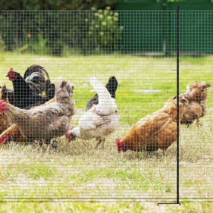 Non Electric Fence Netting 40" x164' Poultry Fence with Double Spiked Post - size: 40in x 164ft