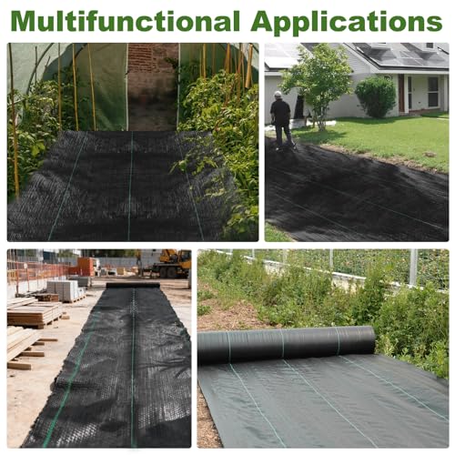 Approx.3.3FT×13FT Weed Barrier Fabric,Landscape Fabric, 3.2oz Weed Barrier Fabric Heavy Duty,Weed Control Garden Cloth,Woven Geotextile Fabric for Garden Beds, Underlayment, Commercial Driveway - size: 3.3FT×13FT, style: Weed Barrier Fabric