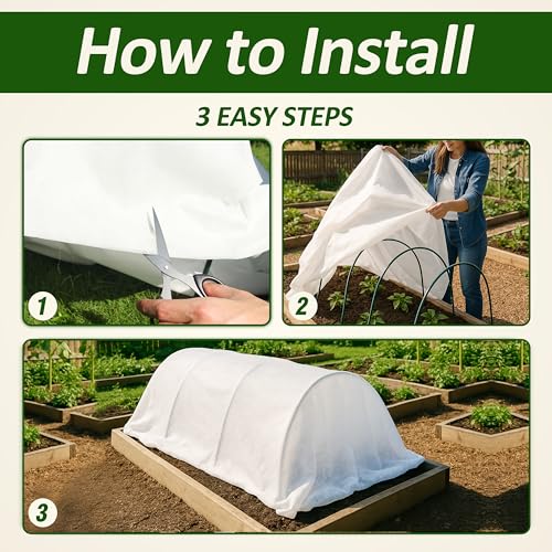 Gardzen 1.5 oz Plant Covers Freeze Protection - size: 10' x 30'