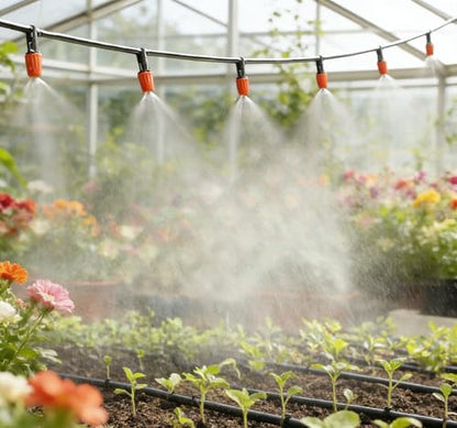 50 Pcs Adjustable Micro Spray Irrigation Emitters for Garden Irrigation - color: Tee Connector