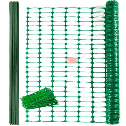 40 inch x 200 feet Plastic Mesh Safety Fence Roll, Reusable Garden Netting Fence Animal Barrier with 100 Zip Ties, Temporary Pool Fence Snow Fence, Poultry, Deer, Dogs, Construction