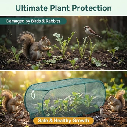 1PC Pop Up Garden Plant Cover 47" x 18" x 16"-Collapsible Mesh Plant Cover with 30% Sunblock Shade Cloth for Raised Garden Bed, Outdoor Plant Cover Against Birds, Rabbits & Squirrels - size: 1 Pack