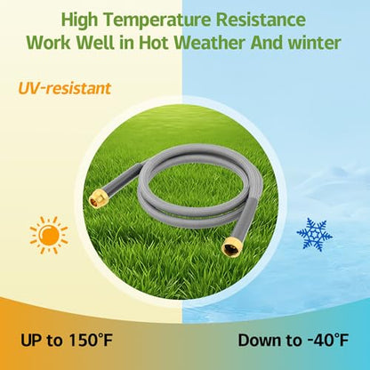 SKYWARD 4ft short garden hose,Nylon Braid,F/M Connector, No Kink, Flexible - size: 4ft