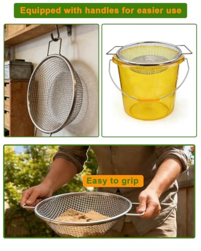 Soil Sifter for Gardening - Dirt Sifter for Rocks, Garden Compost Sifter - color: Silver