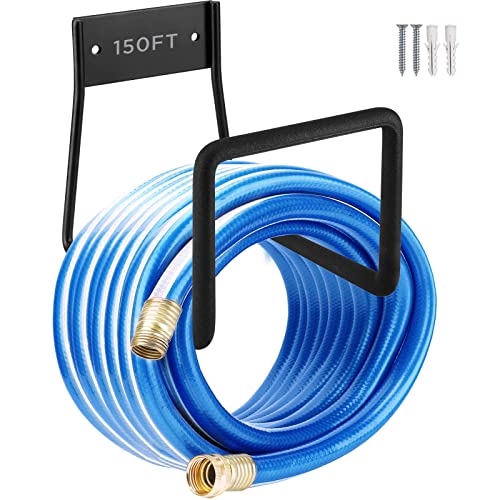 Metal Garden Hose Holder, Heavy Duty Wall Mount Hose Hanger for 150 FT