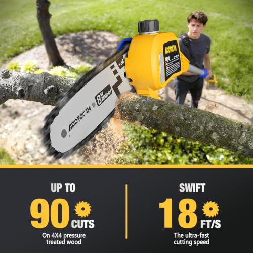 Cordless Pole Saw for Dewalt 20V Battery, 15 FT Reach, Tool Only