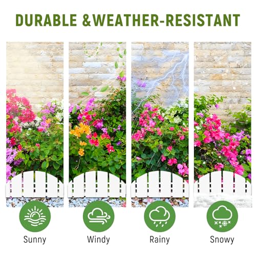 White Garden Edging Flexible Landscape Border with Anchoring Spikes for Lawn Flower Bed Outdoor Decor (30)