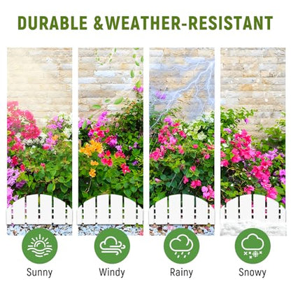 White Garden Edging Flexible Landscape Border with Anchoring Spikes for Lawn Flower Bed Outdoor Decor (30)