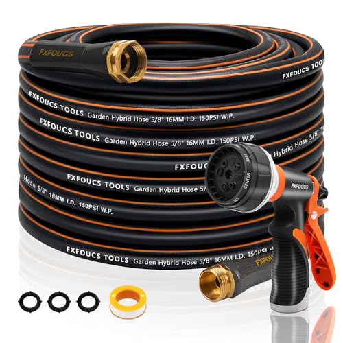 Garden Hose 75ft x 5/8", Heavy Duty Water Hose, Kink Resistant - color: Dark, size: 75FT