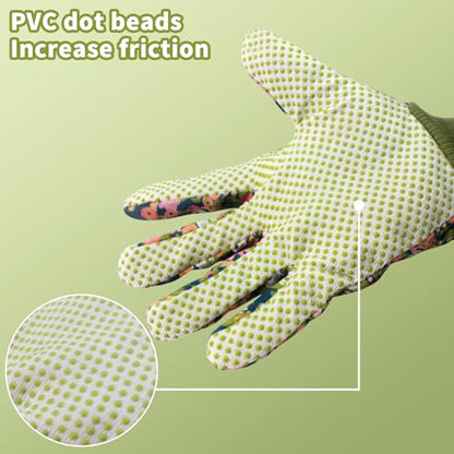 Women's Gardening Gloves Weeding and Thorn Resistant Work Gloves for Digging Planting Pruning Raking-Grown - color: Green