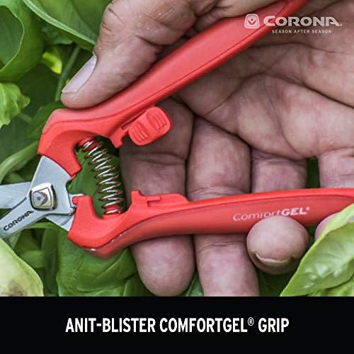 Corona FS 3214D ComfortGEL Leaf & Stem Micro Snips, Pack of 1, Orange - size: Pack of 1