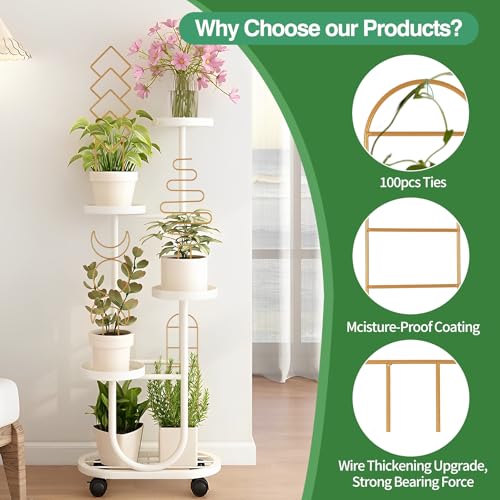 Wellsign 16inch Indoor Plant Trellis for Potted Plants - size: Gold-Metal-Trellis01