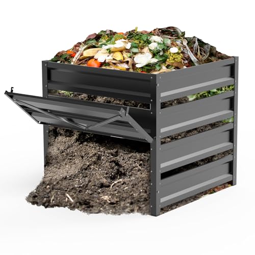 Compost Bin Outdoor -285 Gallon Metal Mesh Rust-Proof Coating Composter - size: 285 Gallon - 41(L)*41(W)*39.4(H)inch