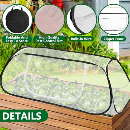 Pop Up Garden Rows Plants Cover, Raised Garden Beds Vegetable Protector - color: 1 Pc