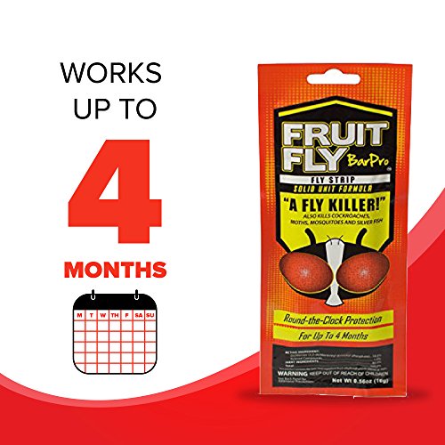 Fruit Fly BarPro – Vapor-Activated Insect Control Strip – Better Than Fruit Fly Traps – Kills Flies, Gnats, Roaches, Mosquitoes, and More – Odorless, 4 Month Protection - size: 5 Pack
