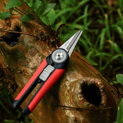 LIVINGO Garden Pruning Shears Floral Scissors with Straight Blade