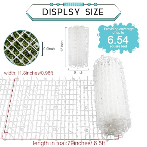 Zopeal 6.5ft Cat Deterrent Mat, Soft Spikes, Indoor Outdoor Pet Repellent - color: White, style: 79 x 12 Inch