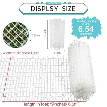 Zopeal 6.5ft Cat Deterrent Mat, Soft Spikes, Indoor Outdoor Pet Repellent - color: White, style: 79 x 12 Inch