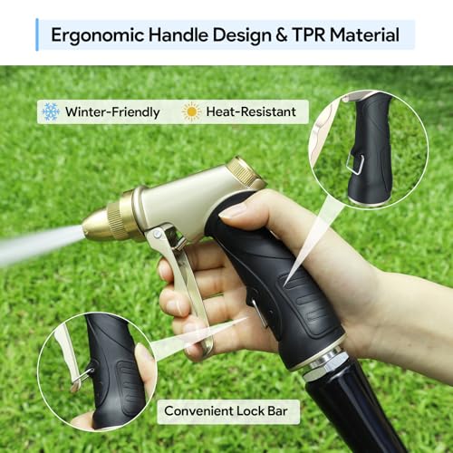 Garden Hose Nozzle, Heavy Duty Metal Spray Nozzle
