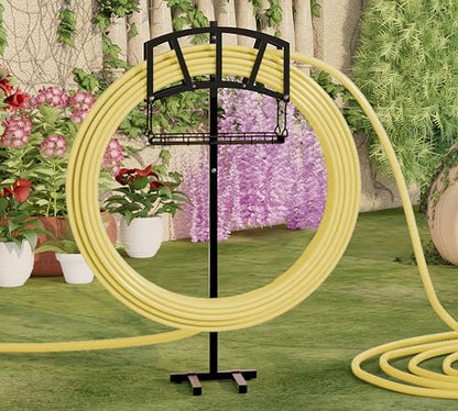 Fire Beauty Freestanding Steel Garden Hose Holder for Yard Lawn Outdoor - style: Noble design
