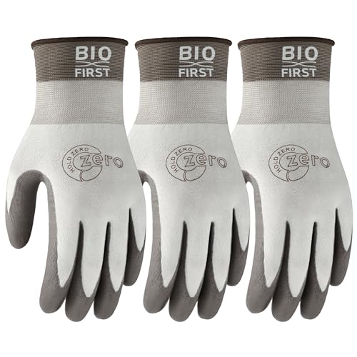 Breathable Gardening Gloves PU Coated Work Gloves DIY Gloves For Weeding Digging Raking and Pruning 3 Pairs - size: Large