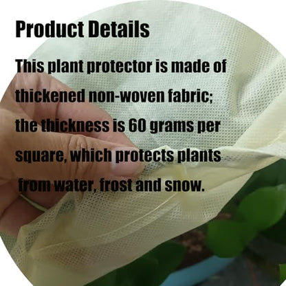 EJW Planter Cover, Plant Covers Freeze Protection,2 Pack 59.2"*17.7"x15.7" Planter Covers for Winter, Frost Cloths for Outdoor Plants, Raised Bed Covers for Winter. - size: 2PCS-59.2*17.7*15.7(inch)