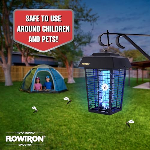 Flowtron Electric Bug Zapper, 1 Acre Outdoor, 40W UV, 5600V Zap, Black - color: Midnight Black