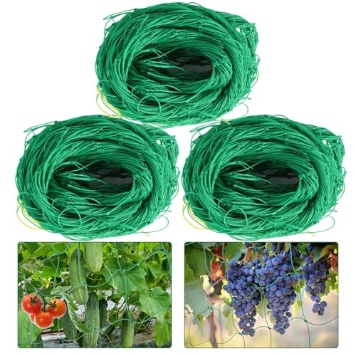 Kikhope Trellis Netting for Climbing Plants, 3 Pack 5.9x8.8 ft Trellis Net - size: 5.9ft x 8.8ft (3 Packs)