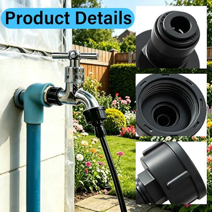 6 Pack 3/4" Female to 1/4" Quick Connect Drip Irrigation Faucet Adapter - size: 6Pack 3/4" to 1/4" drip irrigation adapter