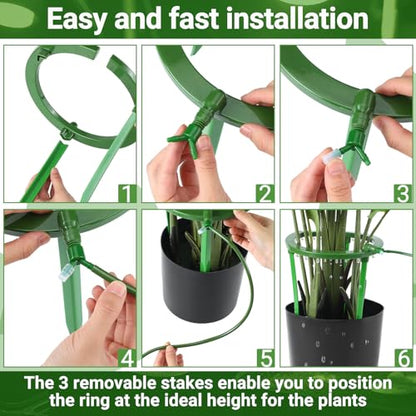 Tujoe 4 Sets Drip Irrigation Ring Tree Water Ring 3 Leg Support, 12 Inch - size: 12 Inch