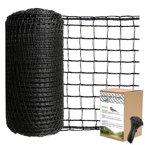 POYEE 7.5x100ft Deer Fence Netting, 1/2-inch Square Mesh Bird Netting - size: 7.5x100ft