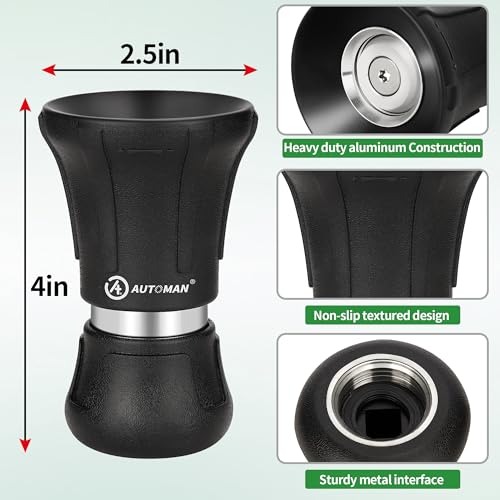 AUTOMAN Garden Hose Nozzle Heavy Duty, Fireman Hose Nozzle, High Pressure Water Hose Sprayer Nozzle, Adjustable Spray Nozzles for Washing Car, Cleaning Ground, Watering Plants, Showing Pets - color: Black