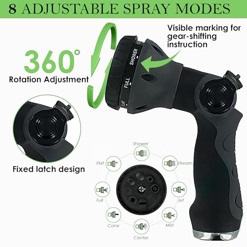 SpaceSaver Garden Hose w/Nozzle 3/8-in x 25-ft, Transparent Green - color: Green - with Nozzle