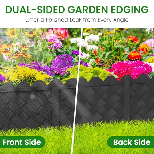 30 Pack Flower Bed Edging Borders, Landscape Edging with Stakes, 5" X 30ft