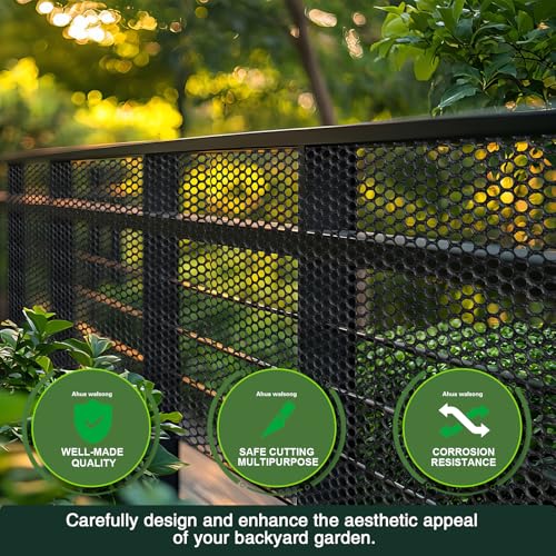 Black Plastic Wire Mesh Fence 16In x 10Ft, Chicken Wire Fencing for Poultry - color: Black, size: 16IN x 10FT