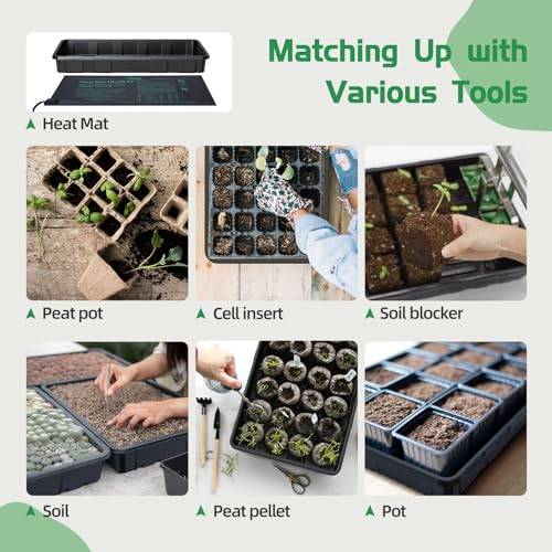 SOLIGT Extra Thick Heavy Duty 10 Pack 1020 Seed Starting Trays - size: 1020