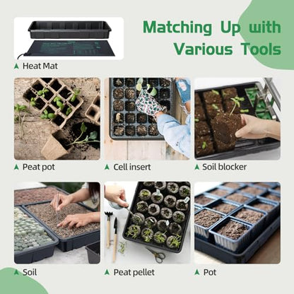 SOLIGT Extra Thick Heavy Duty 10 Pack 1020 Seed Starting Trays - size: 1020