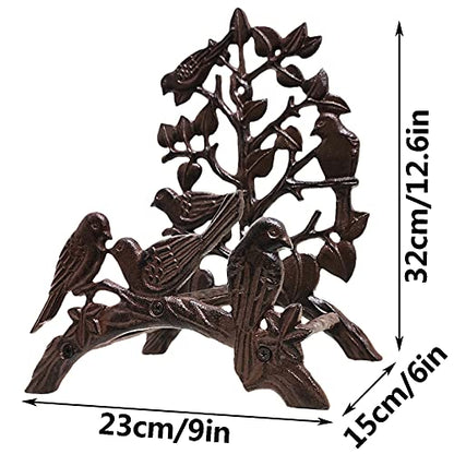 Garden Hose Holder Cast Iron Heavy Duty Water Hose Hanger, Outside Wall Mount, Solid Metal Decorative Rack/Organizer/Stand, Easy to Install, Hold Up to 50/75/100 ft (Hose holder - Hummingbird) - style: Hose holder - Hummingbird